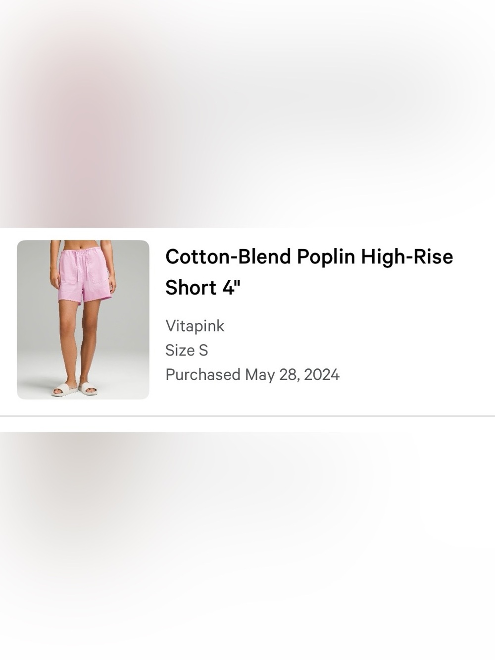 Lot of 2 lululemon Cotton-Blend Poplin High-Rise Shorts - Vitapink and lilac